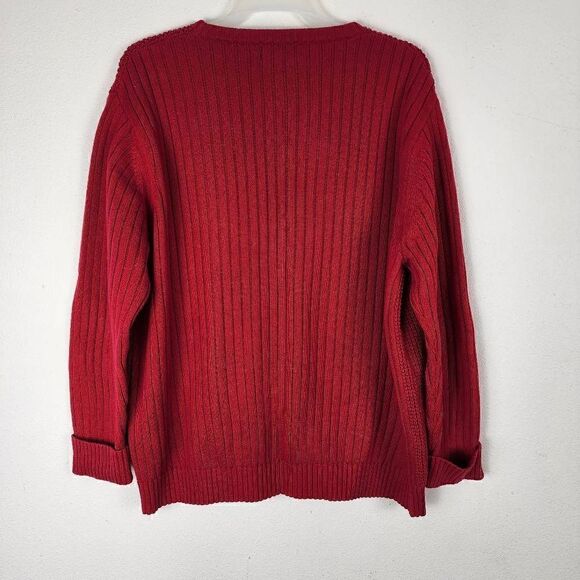 Nautica Men's Red Long Sleeve Knitted Pullover Sweater Size 2XL - Picture 2 of 11